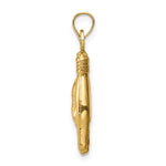 Load image into Gallery viewer, 14K Yellow Gold Hollow Rock On Sign Charm Pendant
