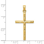 Load image into Gallery viewer, 14K Yellow Gold Hollow Diamond-cut Cross Pendant
