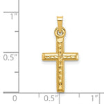 Load image into Gallery viewer, 14K Yellow Gold Hollow Diamond-cut Cross Pendant
