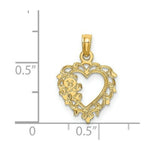 Load image into Gallery viewer, 14K Yellow Gold TEDDY BEAR IN HEART Charm Pendant
