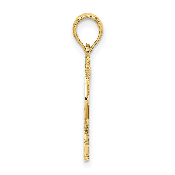 14K Yellow Gold KAUAI UNDER ROOSTER Charm Pendant