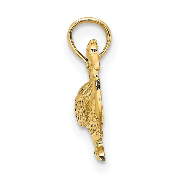14K Yellow Gold 2-D GOOSE Charm Pendant