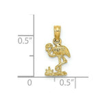 Load image into Gallery viewer, 14K Yellow Gold Mini FLAMINGO Charm Pendant
