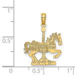 Load image into Gallery viewer, 14K Yellow Gold CAROUSEL Horse Charm Pendant

