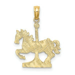 Load image into Gallery viewer, 14K Yellow Gold CAROUSEL Horse Charm Pendant
