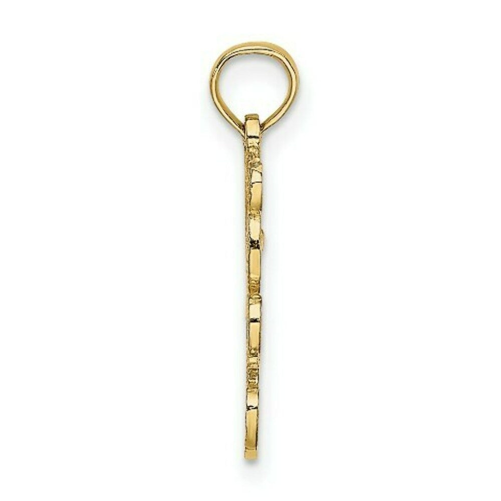 14K Yellow Gold Cut out TEDDY BEAR Charm Pendant