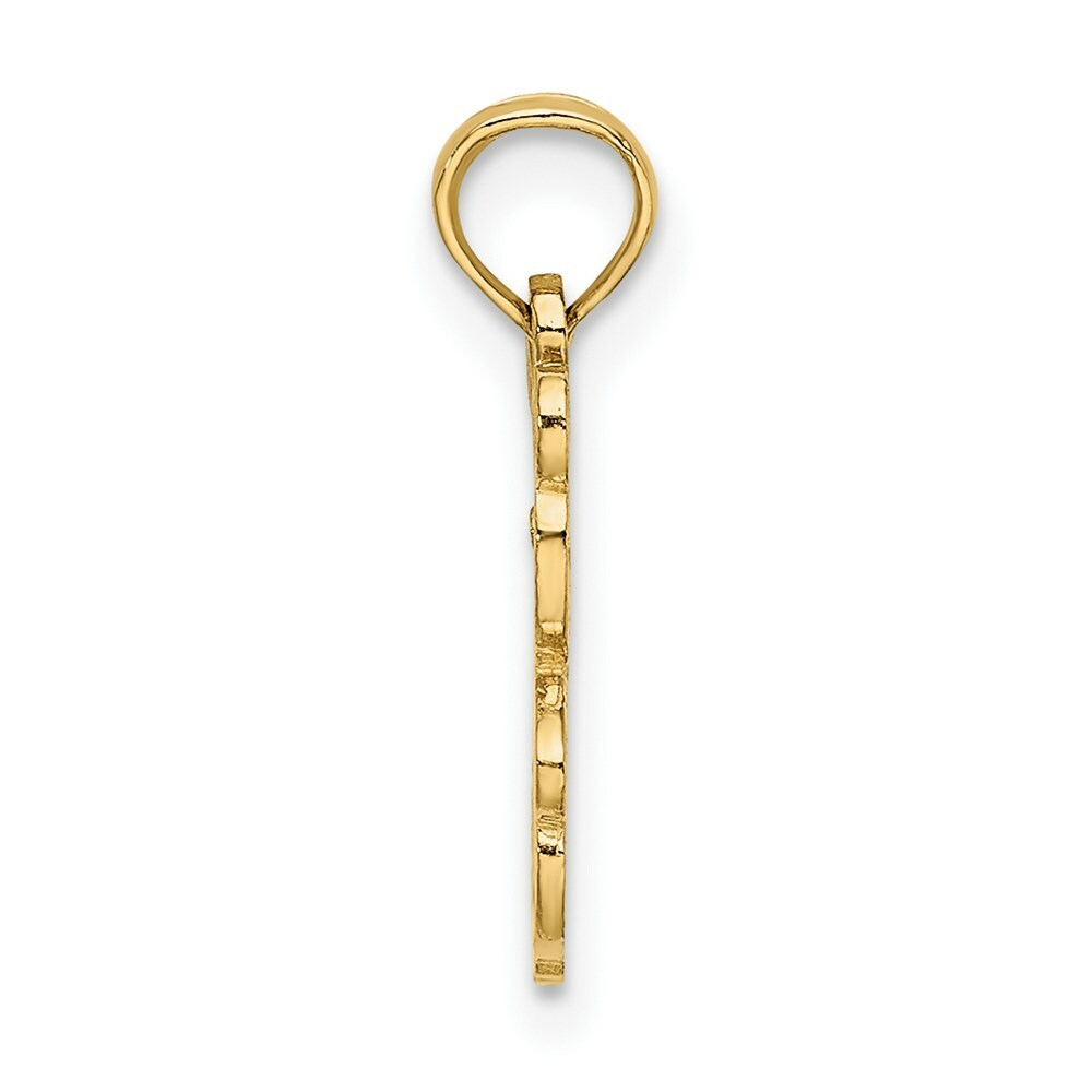 14K Yellow Gold Cut out TEDDY BEAR Charm Pendant