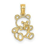 Load image into Gallery viewer, 14K Yellow Gold Cut out TEDDY BEAR Charm Pendant
