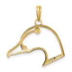 Load image into Gallery viewer, 14K Yellow Gold Cut-Out &amp; Beveled DUCK Head Charm Pendant
