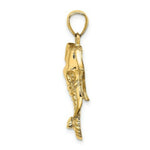 Load image into Gallery viewer, 14K Yellow Gold 2-D Elephant Head With Twisted Trunk Charm Pendant
