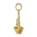 Load image into Gallery viewer, 14K Yellow Gold 3-D Cats Inside Of Basket Charm Pendant
