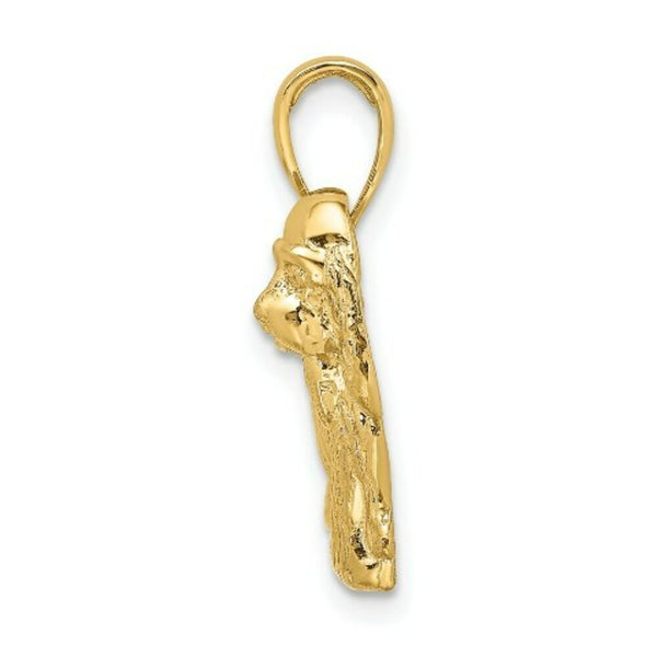 14K Yellow Gold 2-D Cocker Spaniel Dog Charm Pendant