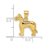 Load image into Gallery viewer, 14K Yellow Gold 2-D Great Dane Dog Charm Pendant
