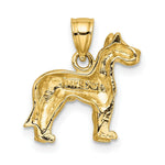 Load image into Gallery viewer, 14K Yellow Gold 2-D Great Dane Dog Charm Pendant
