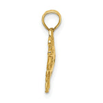 Load image into Gallery viewer, 14K Yellow Gold 2-D &amp; Polished Playful Cow Charm Pendant
