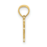 Load image into Gallery viewer, 14K Yellow Gold Flat &amp; Engraved Cow Charm Pendant
