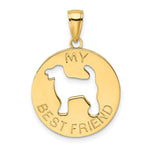 Load image into Gallery viewer, 14K Yellow Gold MY BEST FRIEND With Dog Charm Pendant
