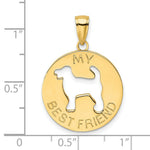 Load image into Gallery viewer, 14K Yellow Gold MY BEST FRIEND With Dog Charm Pendant
