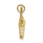 Load image into Gallery viewer, 14K Yellow Gold 3-D Textured Arch Back &amp; Raised Tail Cat Charm Pendant
