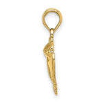 Load image into Gallery viewer, 14K Yellow Gold Textured SITTING FROG Charm Pendant
