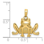 Load image into Gallery viewer, 14K Yellow Gold Textured SITTING FROG Charm Pendant
