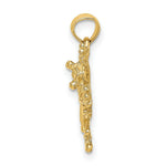 Load image into Gallery viewer, 14K Yellow Gold 2-D Textured Frog Charm Pendant
