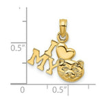 Load image into Gallery viewer, 14K Yellow Gold I Love MY CAT Charm Pendant
