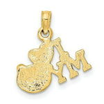 Load image into Gallery viewer, 14K Yellow Gold I Love MY CAT Charm Pendant
