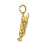 Load image into Gallery viewer, 14K Yellow Gold Polished Raging Bull With Horns Charm Pendant
