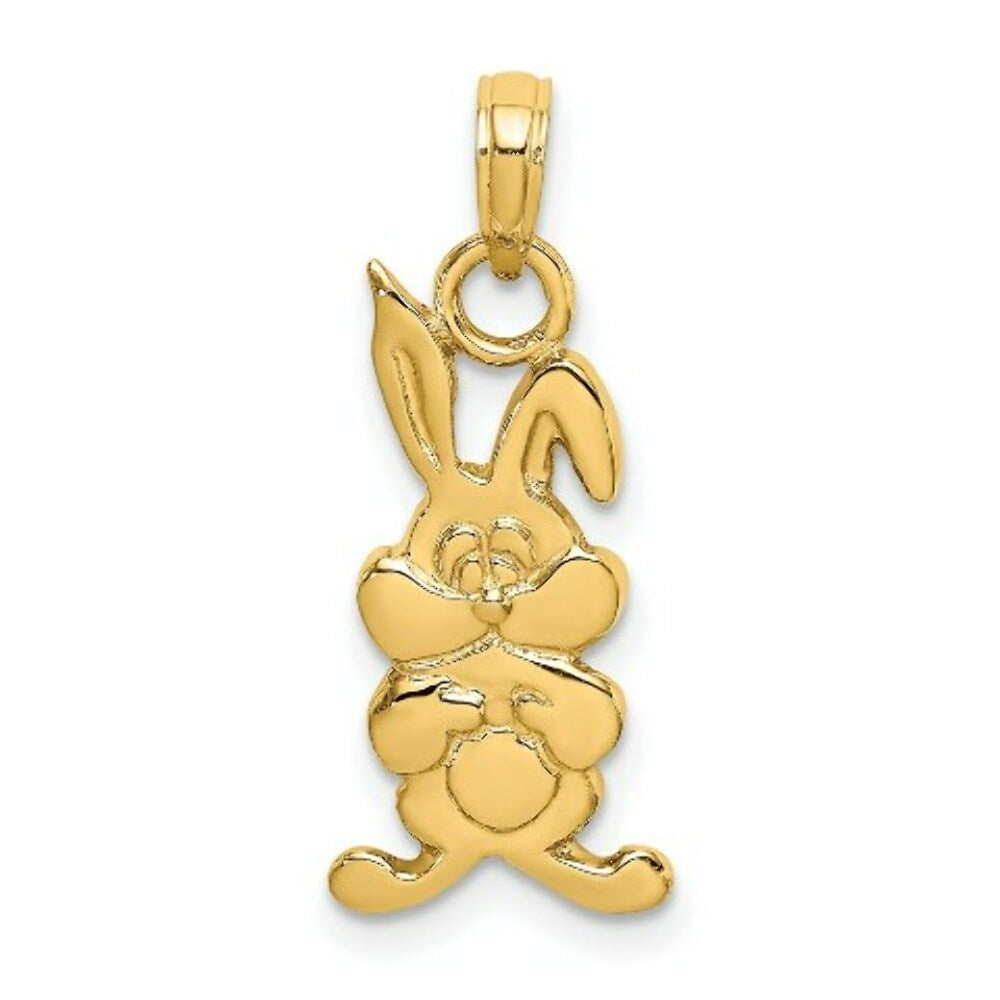 14K Yellow Gold RABBIT Charm Pendant