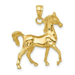 Load image into Gallery viewer, 14K Yellow Gold 3-D Polished Horse Charm Pendant
