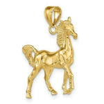 Load image into Gallery viewer, 14K Yellow Gold 3-D Polished Horse Charm Pendant
