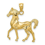 Load image into Gallery viewer, 14K Yellow Gold 3-D Polished Horse Charm Pendant
