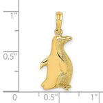 Load image into Gallery viewer, 14K Yellow Gold 2-D Polished and Engraved Penguin Charm Pendant
