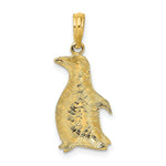 Load image into Gallery viewer, 14K Yellow Gold 2-D Polished and Engraved Penguin Charm Pendant
