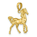 Load image into Gallery viewer, 14K Yellow Gold 3-D Horse Charm Pendant
