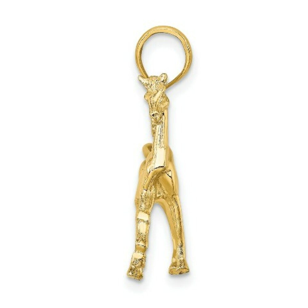 14K Yellow Gold 3-D Horse Charm Pendant