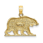 Load image into Gallery viewer, 14K Yellow Gold Textured Bear Charm Pendant
