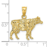 Load image into Gallery viewer, 14K Yellow Gold 3-D COW Charm Pendant
