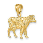 Load image into Gallery viewer, 14K Yellow Gold 3-D COW Charm Pendant
