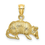 Load image into Gallery viewer, 14K Yellow Gold 3-D ARMADILLO Charm Pendant
