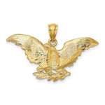 Load image into Gallery viewer, 14K Yellow Gold 2-D Eagle With Wings Spread Charm Pendant
