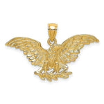 Load image into Gallery viewer, 14K Yellow Gold 2-D Eagle With Wings Spread Charm Pendant
