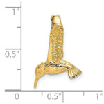 Load image into Gallery viewer, 14K Yellow Gold 3-D Hummingbird Charm Pendant
