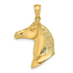 Load image into Gallery viewer, 14K Yellow Gold 3-D &amp; Polished Horse Head Charm Pendant

