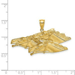 Load image into Gallery viewer, 14K Yellow Gold 2-D TRIPLE Horse Head Charm Pendant
