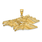 Load image into Gallery viewer, 14K Yellow Gold 2-D TRIPLE Horse Head Charm Pendant
