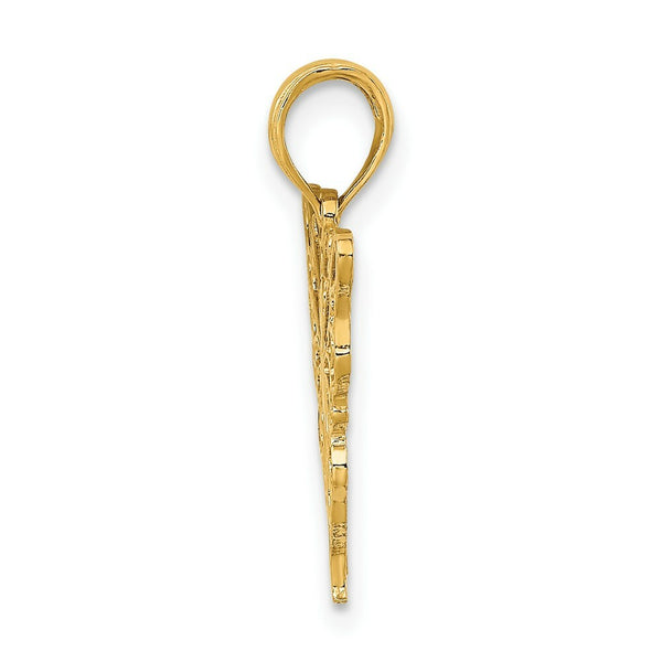 14K Yellow Gold Butterfly Charm Pendant