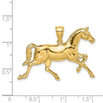 Load image into Gallery viewer, 14K Yellow Gold 2-D Polished Horse Charm Pendant
