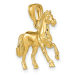 Load image into Gallery viewer, 14K Yellow Gold 3-D Horse Charm Pendant
